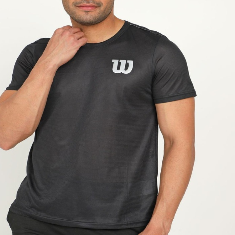 Camiseta Wilson Calada Caballero Negro